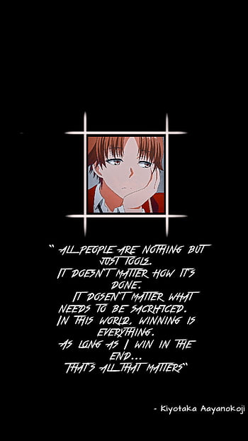 Sad Anime Wallpaper with quote