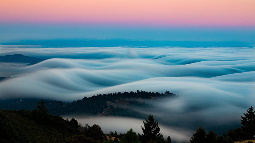 Nebel über der San Francisco Bay Area [] : HD-Hintergrundbild