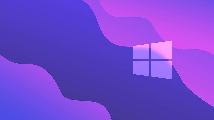 Gradiente púrpura de Windows 10, minimalista, y , degradado de neón fondo de pantalla