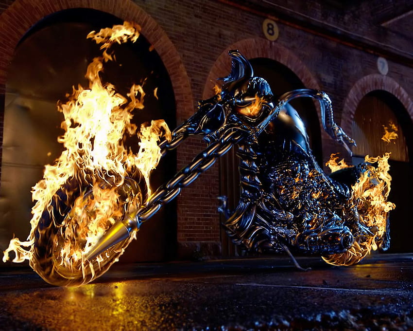 Fire 3D For Android - Ghost Rider Bike -, Fire Motorcycle HD wallpaper