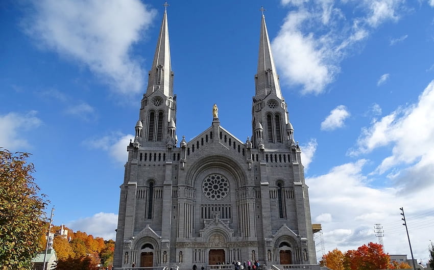 Basilica in Quebec, Canada, Quebec, catholic, basilica, Canada HD wallpaper