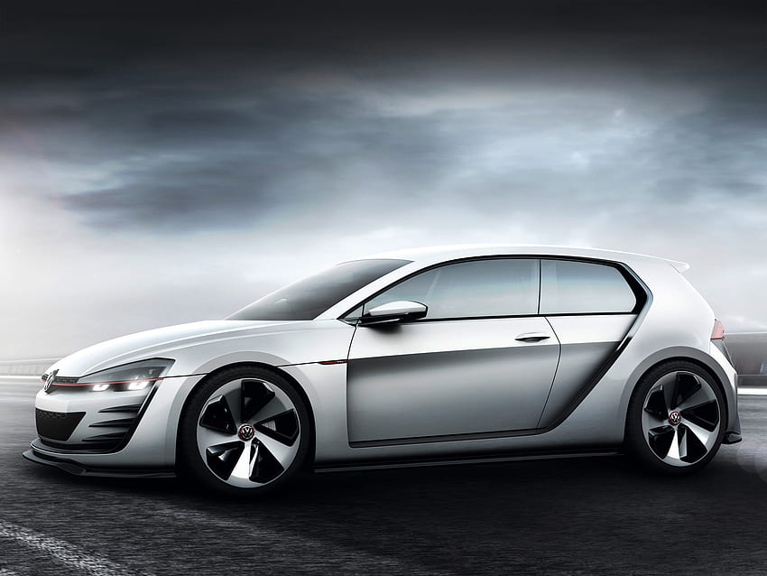 Volkswagen, golf, samochody, szary, koncepcja, Gti, wizja projektu Tapeta HD
