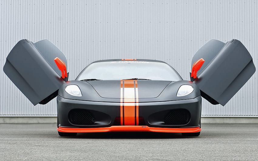 Ferrari (Limted-Edition), ferrari, black, orange, doors HD wallpaper