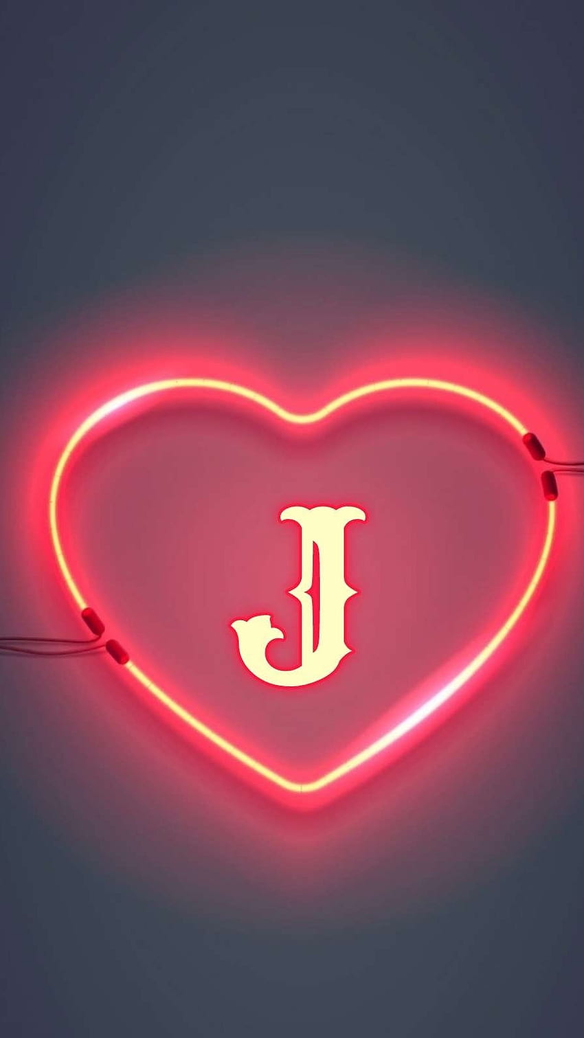 J Name, Led Light, Heart HD phone wallpaper