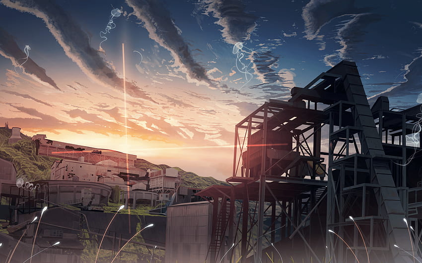 Anime Kraj, Zachód słońca, Chmury dla MacBooka Pro 15 cali, Sunset Lofi Tapeta HD
