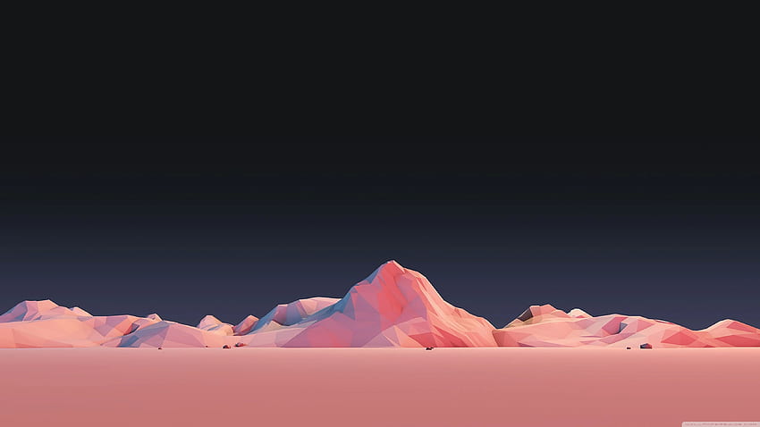 Lansekap Gunung Sederhana Poli Rendah ❤ Wallpaper HD