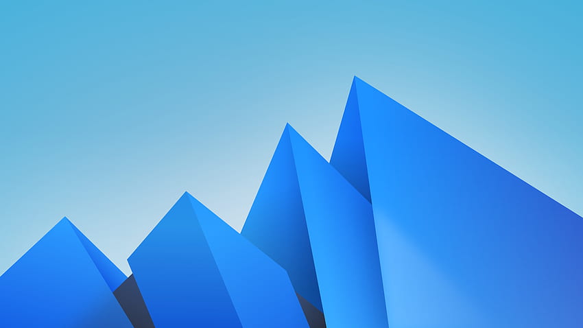 Flat Mountains , Artist , , and Background, Blue Mountain Abstract HD wallpaper