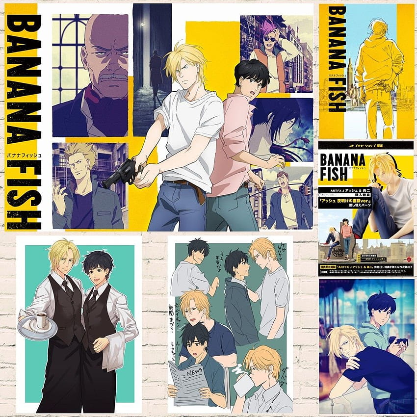 Banana Fish Japanese Anime Cartoon Posters And Prints Wall Art coated Painting For Living Room Decoration Home Decor Unframed HD phone wallpaper