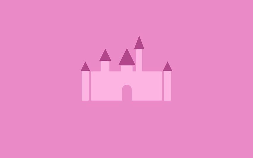 Proste tło Disneya JPG, PNG, GIF, RAW, TIFF, PSD, PDF i oglądaj online, minimalistyczny zamek Disneya Tapeta HD