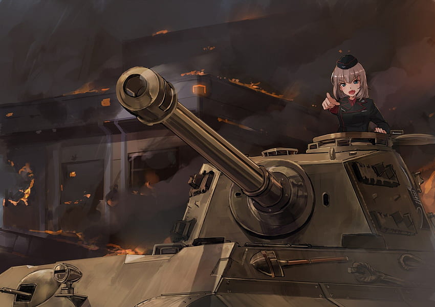 Mädchen und Panzer - Mädchen und Panzer Tiger II HD-Hintergrundbild