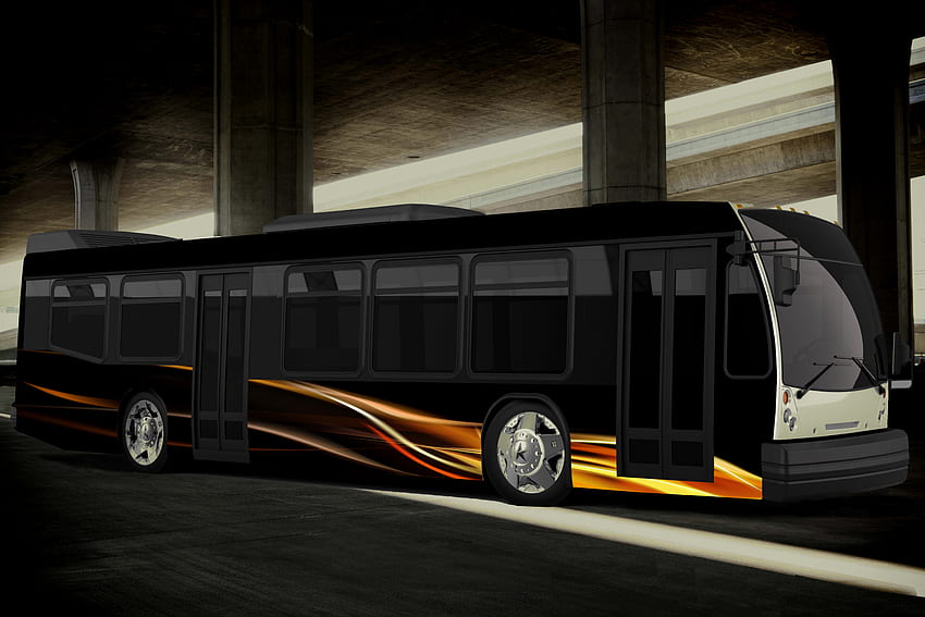 2010 Nova City Bus, flame, custom, bus, 2010 HD wallpaper
