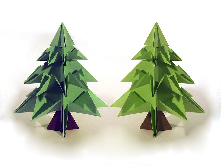 Christmas Origami, The DIY Creations To Complement Christmas, Origami Christmas Tree HD wallpaper