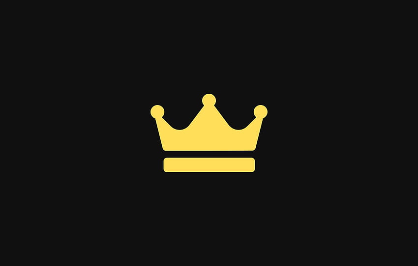 background, black, minimalism, crown for , section минимализм HD wallpaper