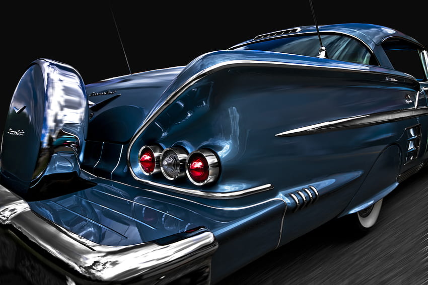 Chevrolet, Mobil, Retro, Bumper, 1958, Klasik, Impala Wallpaper HD