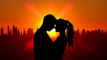 Page 2 | sunset couple silhouette HD wallpapers | Pxfuel