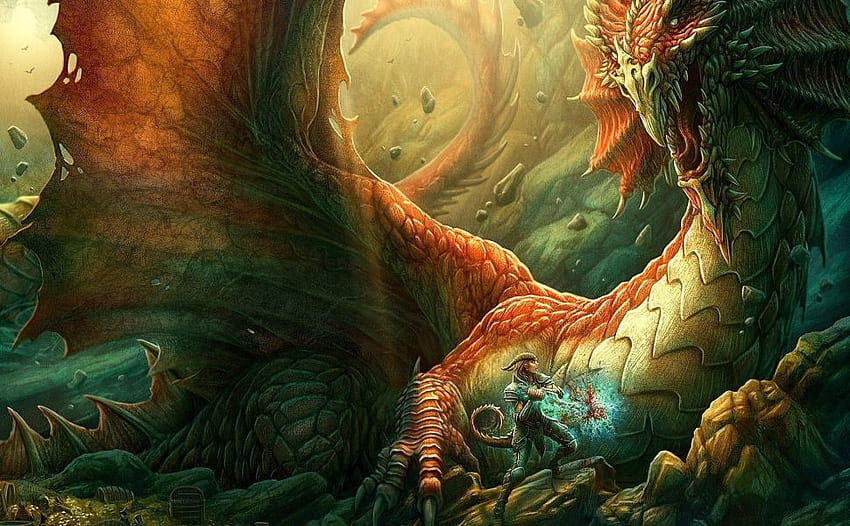 Kerem Beyit Dragons And Wizards HD wallpaper