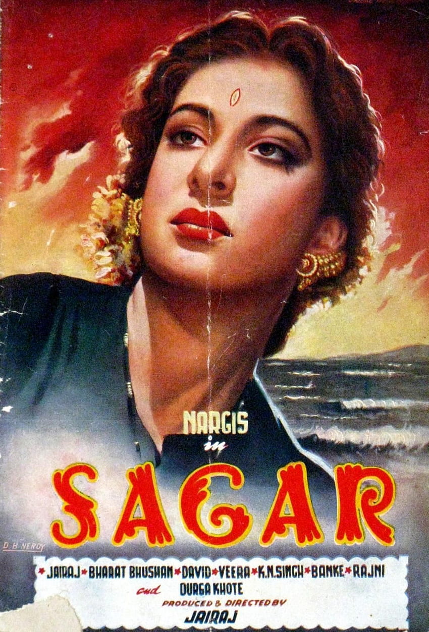 サーガル (1951)。 ボリウッドのポスター, 古い映画のポスター, 古い映画のポスター HD電話の壁紙