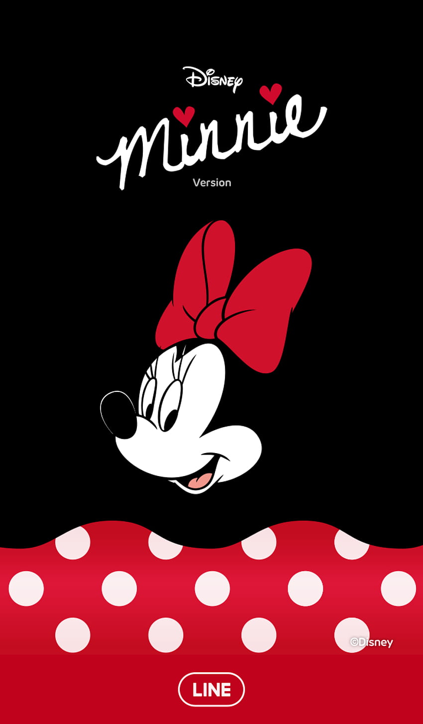 Minnie Mouse: Dots – Tema LINE, Red Minnie Mouse HD phone wallpaper