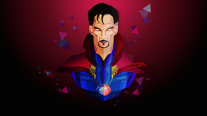 / doctor strange, superheroes, low poly, artist, artwork, digital art ...