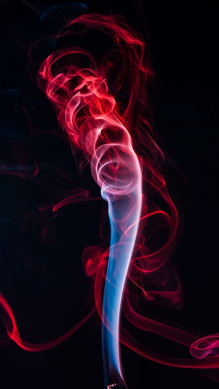 Colored Smoke, Shroud, Bunches, Red, Black - Red And Black iPhone HD phone wallpaper