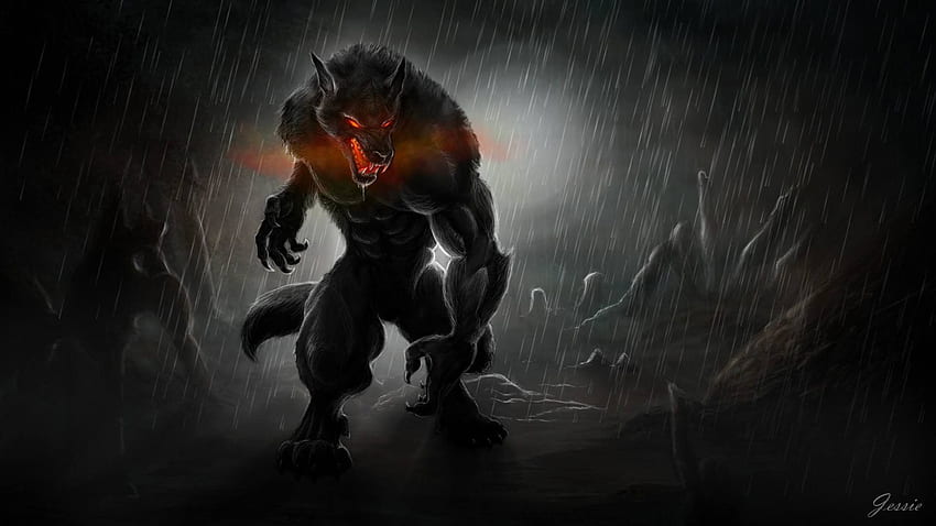 werewolves, Dark, Creature, Fantasy art / and Mobile Background HD wallpaper