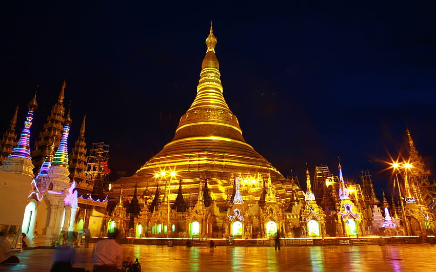 Shwedagon Pagoda Yangon Myanmar 0372, Myanmar Temple HD wallpaper