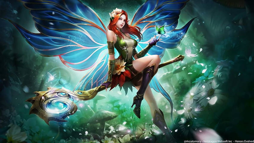 Fleur - Pahlawan Berevolusi. Fantasi seni anime, Evolve, pahlawan Dota2 Wallpaper HD