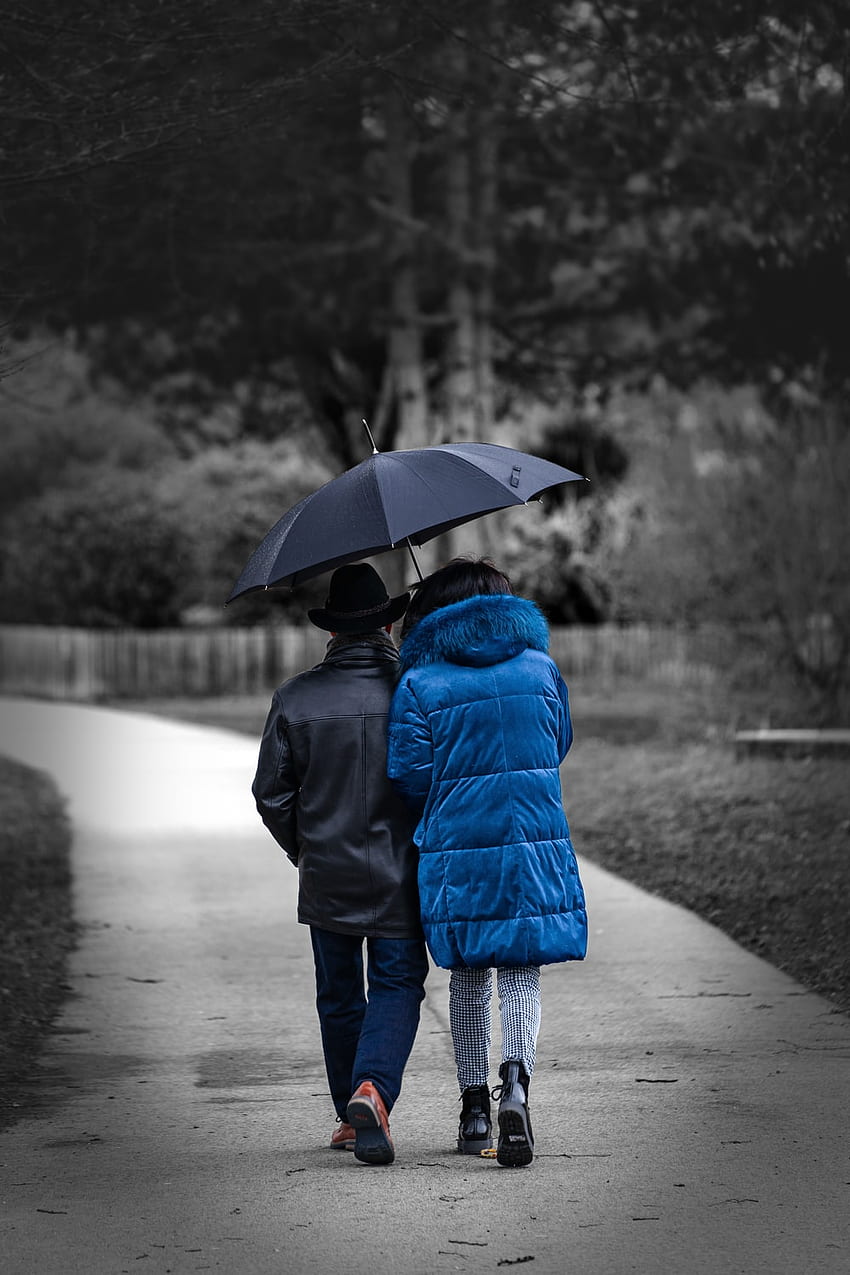 Couple Umbrella, Love Couple Rain HD phone wallpaper