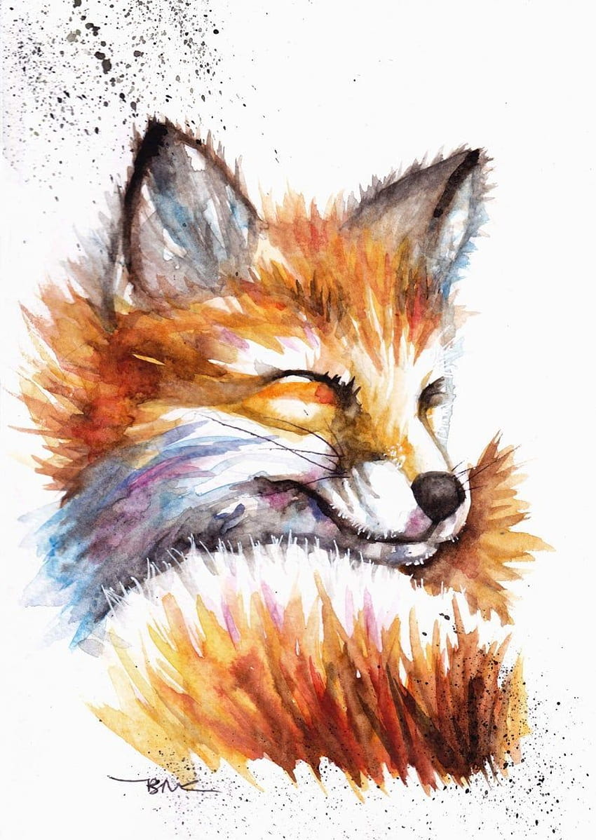 Fox Watercolour Painting Fox Watercolour Print Wildlife Art. Etsy in 2021. Fox painting, Watercolor fox, Fox wall art HD phone wallpaper