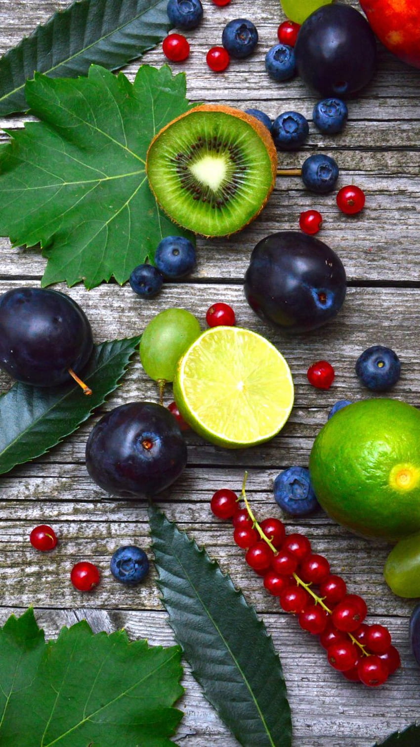 Fruits, Lemon, Blueberries, Cherries, Plum, Fresh - Fruit HD phone wallpaper