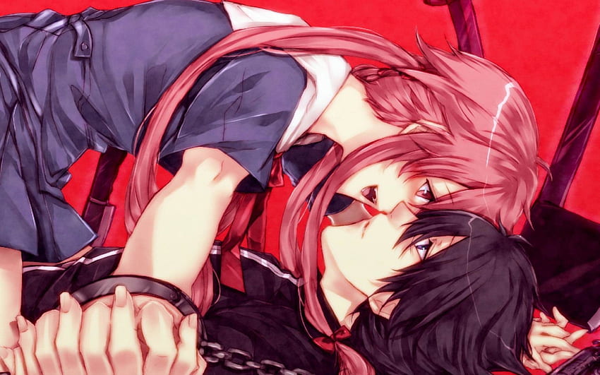 Ilustração de anime de casal se beijando, beijo de anime de casal papel de  parede HD