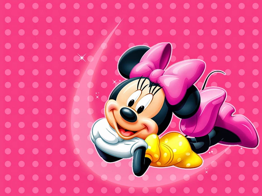 Sede de Mickey Mouse en vivo, linda Minnie Mouse fondo de pantalla