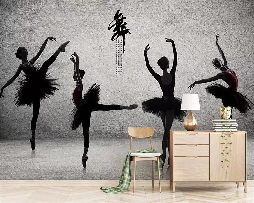 beibehang Modern minimalist 3D dance room ballet yoga studio mural health care massage fashion tooling wall. HD wallpaper
