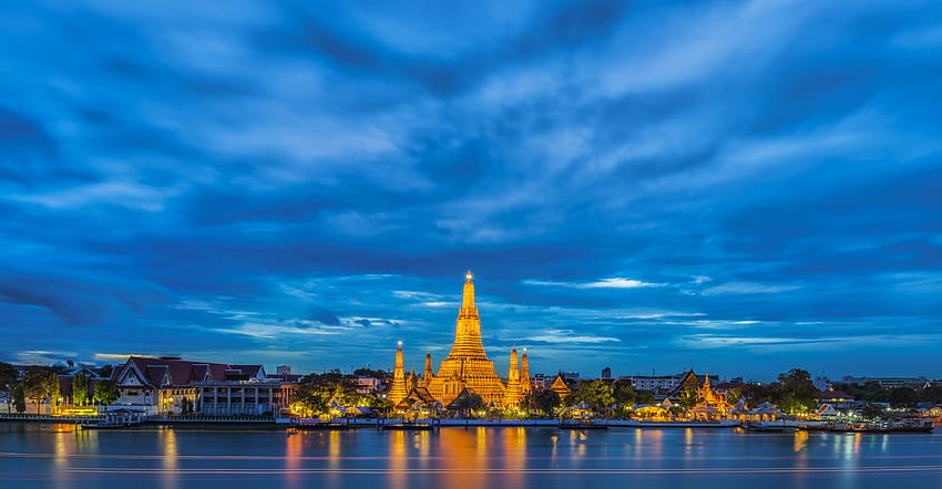 Wat Arun, Bangkok Voll und Hintergrund., Thailand HD-Hintergrundbild