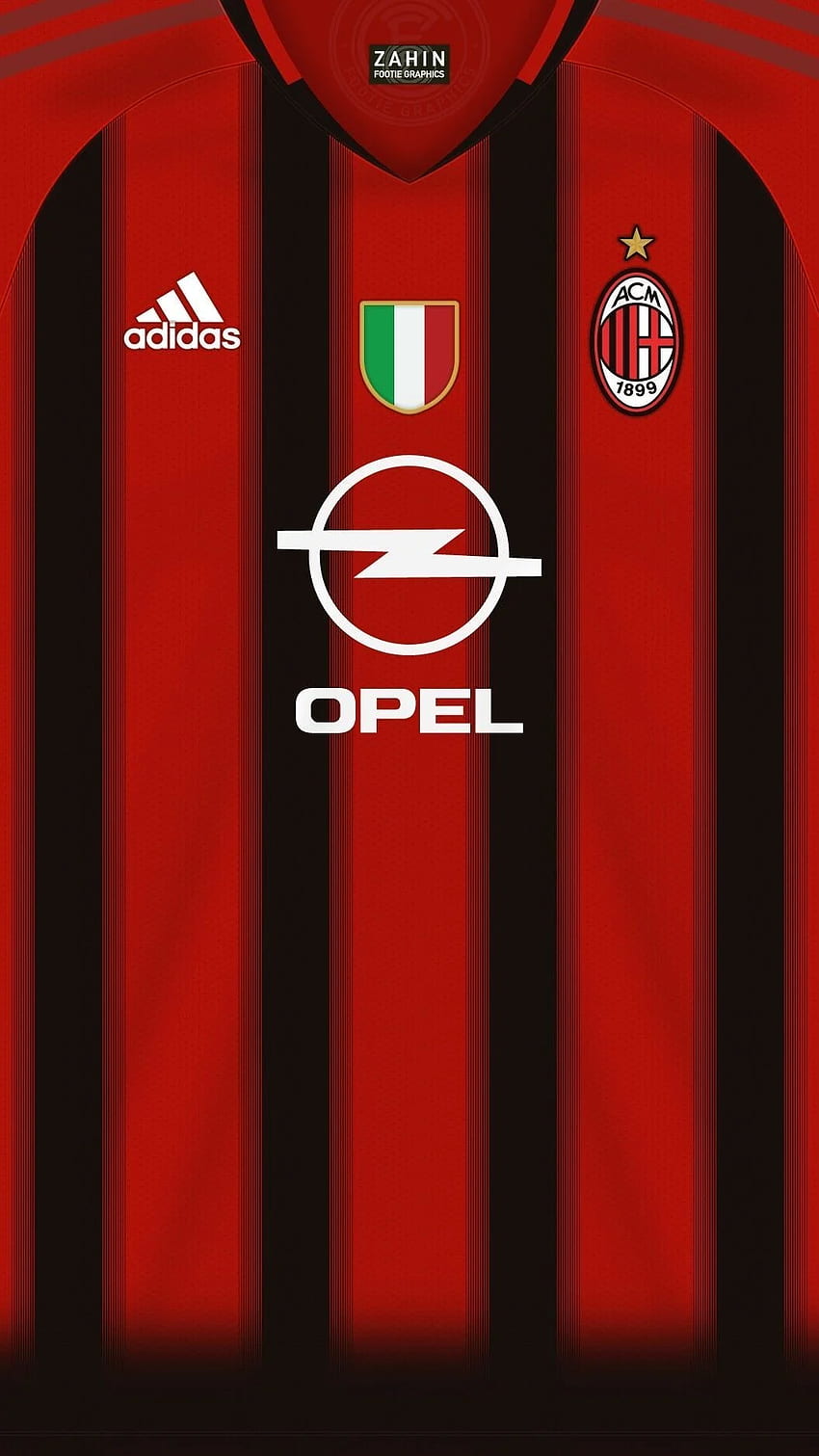 Urocza koszulka Ac Milan Great Foofball Club - koszulka Ac Milan - i tło Tapeta na telefon HD