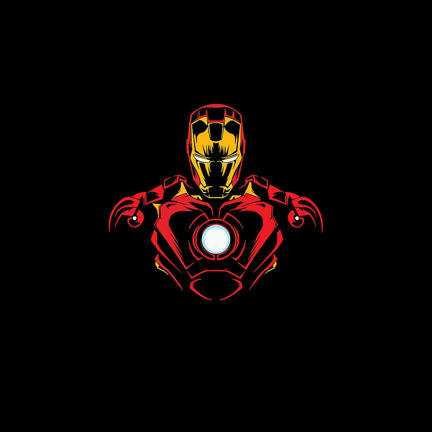Iron Man , Marvel Superheroes, AMOLED, Pitch Black, Grafik CGI, Captain America AMOLED wallpaper ponsel HD