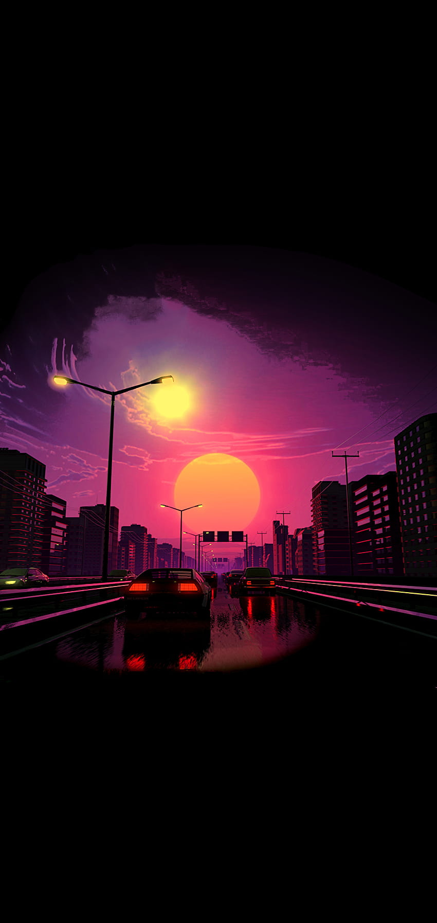 Sunset Ästhetik minimal - HD-Handy-Hintergrundbild