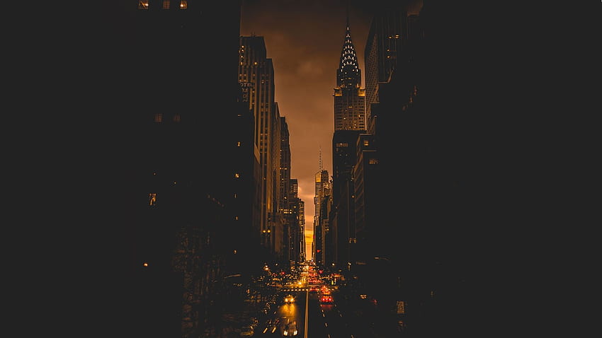 New York City Evening, World, , , Background, NYC Ultra Dark HD wallpaper