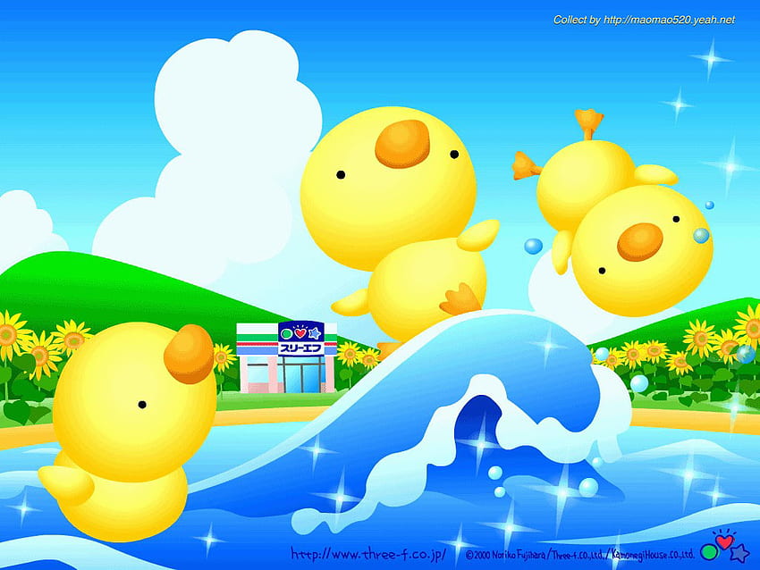 Japanese Cartoon - Duck Cartoon Cute Duck Background - , Cute Duck Computer HD wallpaper