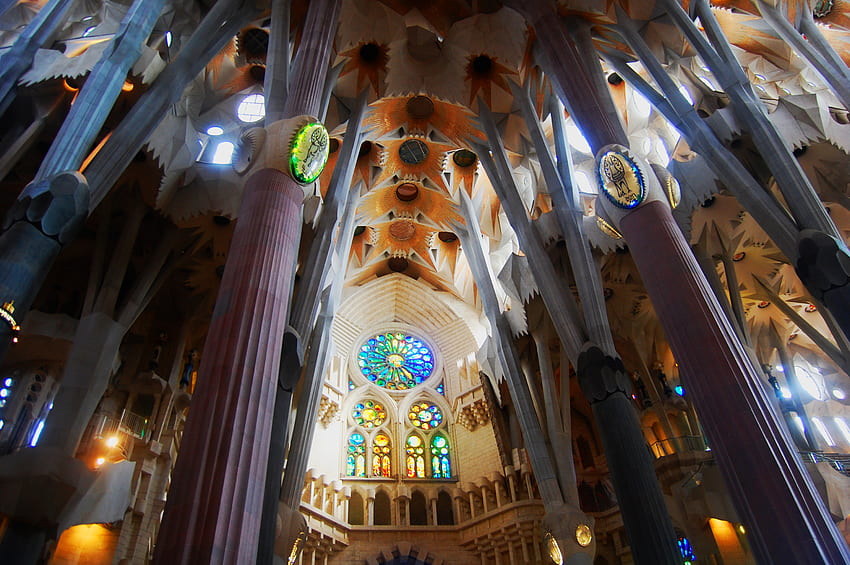 Sagrada Família Inside View – Travel, Sagrada Familia HD wallpaper