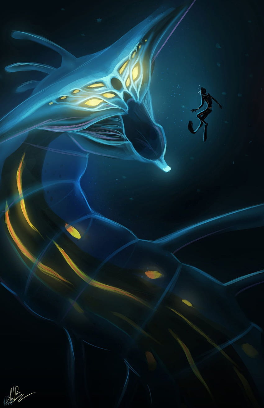 Ghost Leviathan by CielaRose. Subnautica concept art, Subnautica HD phone wallpaper