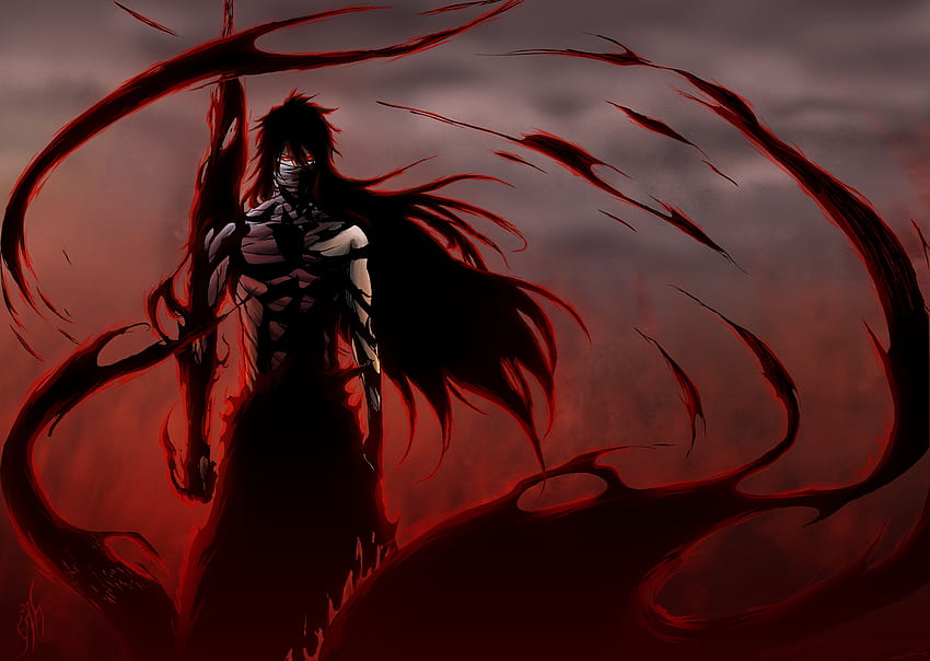 Bleach, Mugetsu, Anime, hohl, rot, Hollowfication, Ichigo Kurosaki, dunkel HD-Hintergrundbild