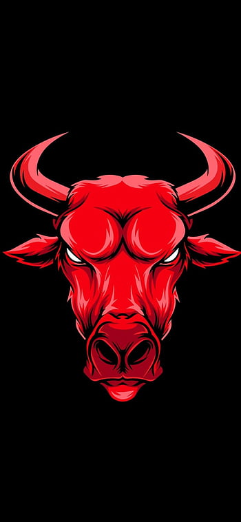 Premium Vector | Angry bull face green glow | Bull, Space illustration, Bull  logo