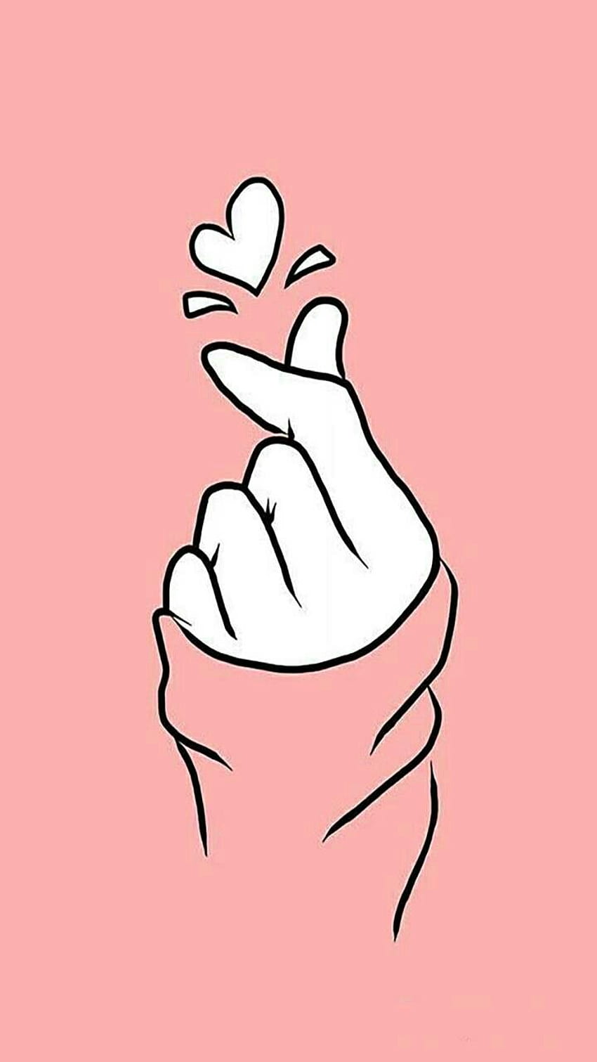 Kiki Brock on Pop art. Pink , Cute, Korean Love Sign HD phone wallpaper