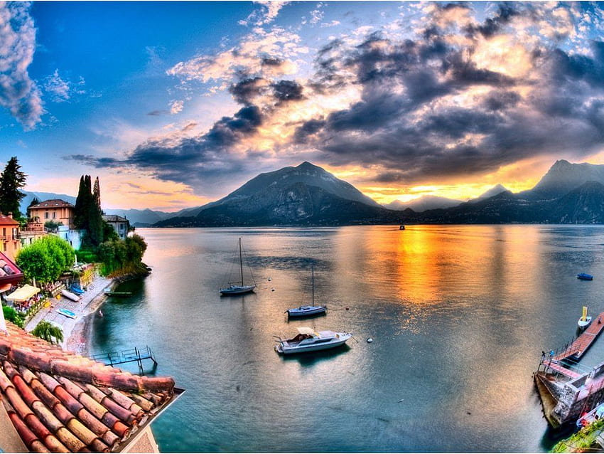 Lake Como HD wallpaper