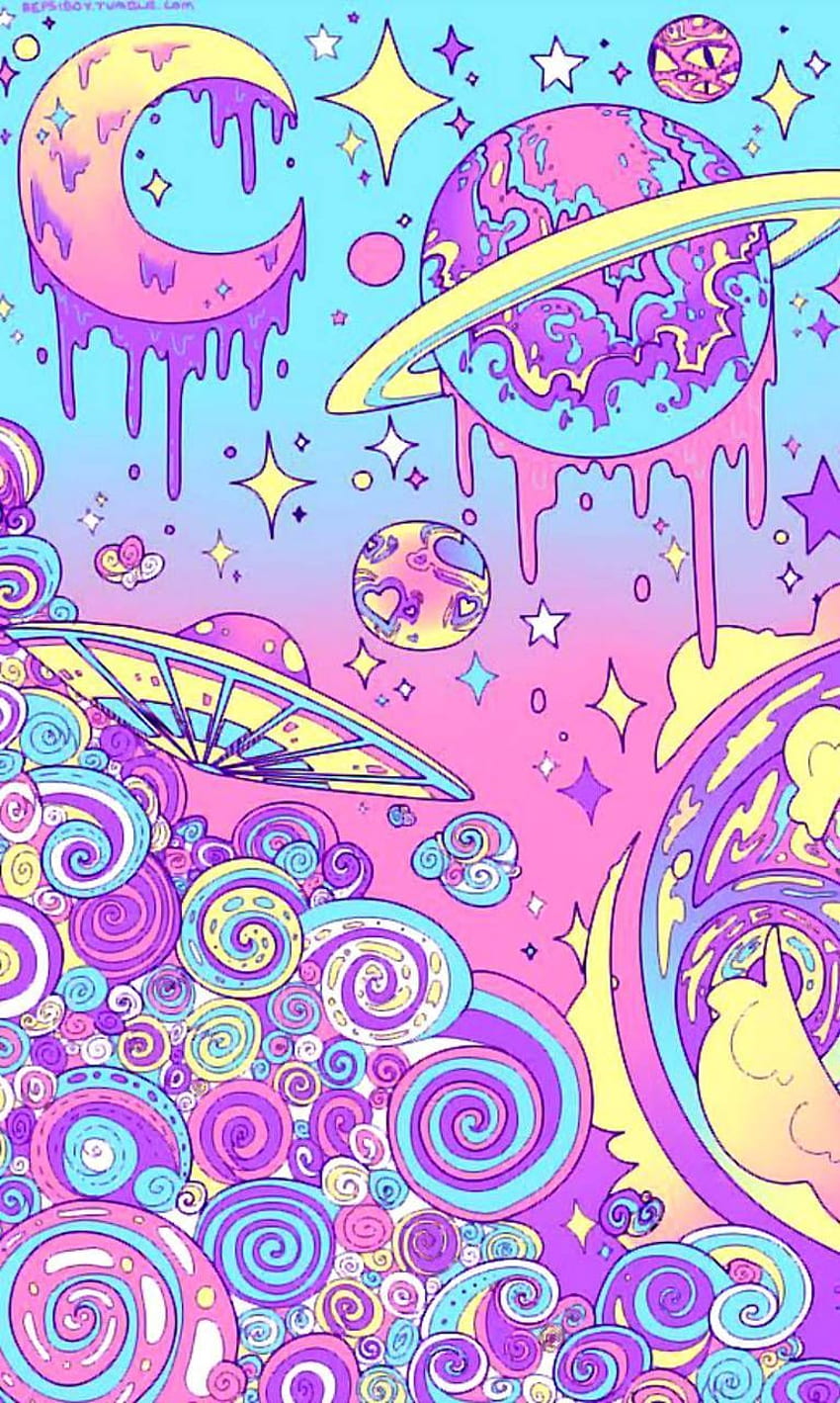 Trippy Drawing by Michael12483 - ab now. Browse millions of popular 60s Wallpa. Trippy drawings, Pastel galaxy, Goth, 60s Psychedelic HD phone wallpaper