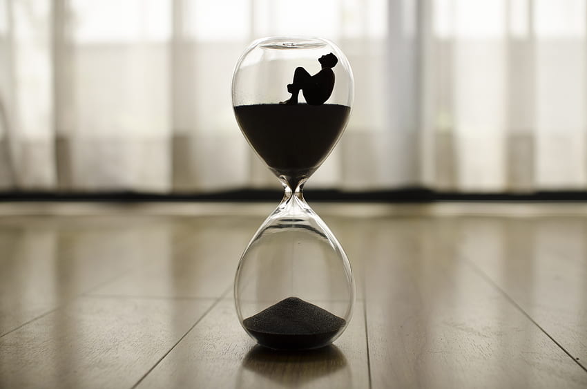 Human, Person, Loneliness, It's Time, Time, Hourglass HD wallpaper