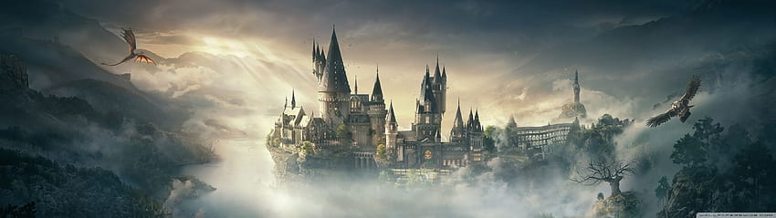 Hogwarts Legacy Ultra 배경 : & 울트라와이드 & 노트북 : 멀티 디스플레이, 듀얼 모니터 : 태블릿 : 스마트폰, 호그와트 성 HD 월페이퍼