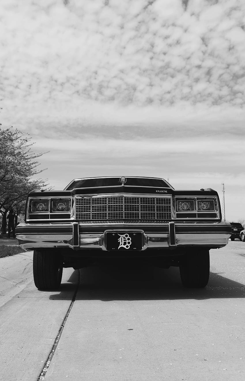 Cars, Car, Front View, Bw, Chb, Retro, Buick, Buick Electra HD phone wallpaper