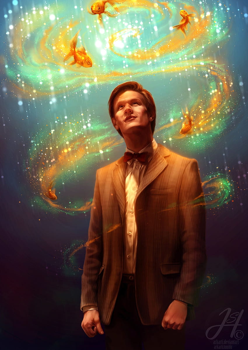 Златна рибка. Doctor who fan art, Doctor who art, Doctor who, 11th Doctor HD тапет за телефон